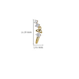 Gold Vermeil Trinity Knot White Sapphire Earrings