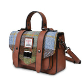 The Mini Satchel - Chestnut and Blue Tartan