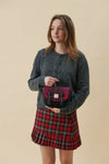 The Mini Cobble Satchel - Fuchisa Tartan