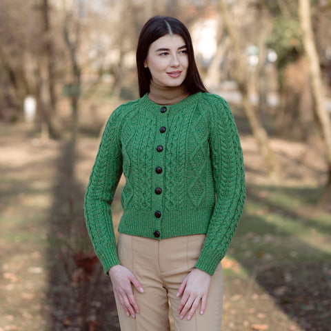 Cable Knit Button Cardigan