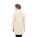 Classic Cable Coat - Cream