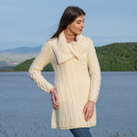 Classic Cable Coat - Cream
