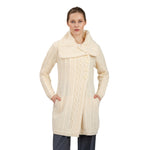 Classic Cable Coat - Cream