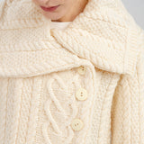 Classic Cable Coat - Cream