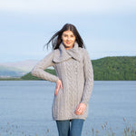 Classic Cable Coat - Gray