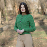 Cable Knit Button Cardigan