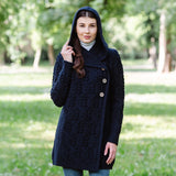 Aran Leaf Coat - Navy