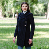 Aran Leaf Coat - Navy