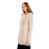 Aran Leaf Coat - Oatmeal
