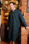 Lee Valley Flannel Nightshirt - Green Tartan