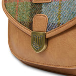 Mini Saddle Bag - Chestnut and Blue Tartan
