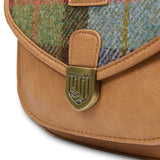 Mini Saddle Bag - Chestnut and Blue Tartan