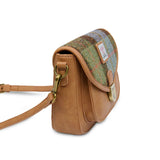 Mini Saddle Bag - Chestnut and Blue Tartan