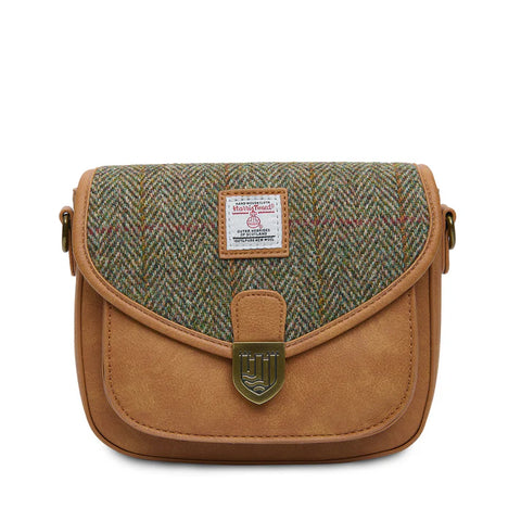 Mini Saddle Bag - Chestnut Herringbone