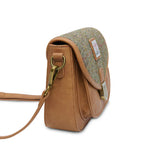 Mini Saddle Bag - Chestnut Herringbone