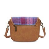Mini Saddle Bag - Pink and Blue Tartan
