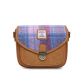 Mini Saddle Bag - Pink and Blue Tartan