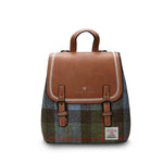 The Mini Jura Backpack - Chestnut and Blue Tartan