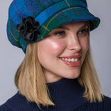 Newsboy Hat - Blue Multi Plaid