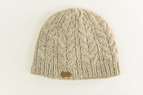 Aran Cable Pullon Hat - Oatmeal