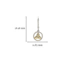 Gold Plated Trinity Knot Drop Earrings