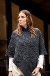 Knit Irish Cape - Charcoal