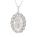 Celtic Miraculous Medal Sterling Silver Necklace