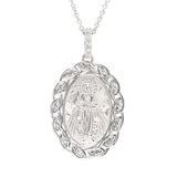 Celtic Miraculous Medal Sterling Silver Necklace