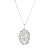 Celtic Miraculous Medal Sterling Silver Necklace