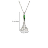 Green & White CZ Trinity Necklace
