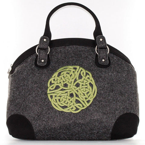 Celtic Mucros Tote Bag - Charcoal with Green
