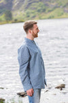 Vintage Cotton Shirt - White Pin Stripe on Blue