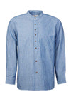 Vintage Cotton Shirt - White Pin Stripe on Blue