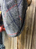 Vintage Tweed Cap - Gray & Red Checkered