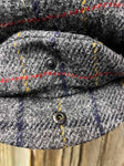 Vintage Tweed Cap - Gray & Red Checkered