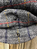 Vintage Tweed Cap - Gray & Red Checkered