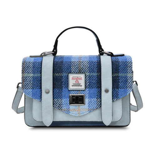 Medium Satchel - Blue Tartan