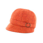 Flapper Cap - Orange Herringbone