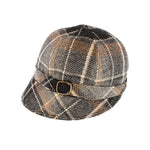 Flapper Cap - Black/Brown Multi Plaid