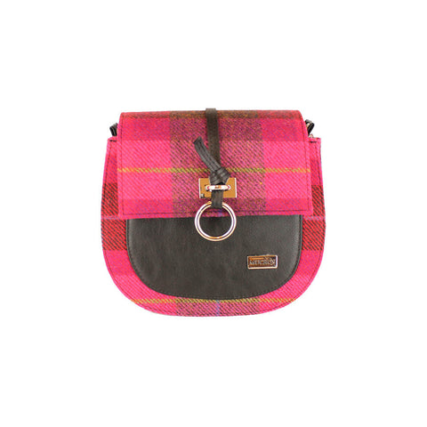 Grace Handbag - Pink Multicolor Plaid
