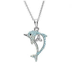 ShanOre  Sterling Silver Dolphin Trinity Knot Necklace