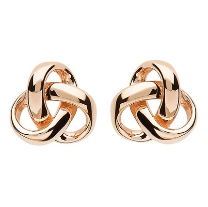 Trinity Knot Rose Gold Earrings