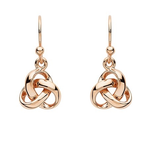 Trinity Knot Rose Gold Earrings
