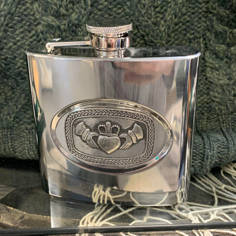 Stainless Steel Flask - Claddagh