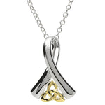 Platinum Plated Ribbon of Life Necklace