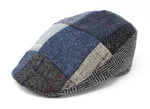 Blue/Gray Donegal Touring Patchwork Tweed Cap