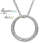 Signature 925 Collection  Silver Circle Pendant Necklace