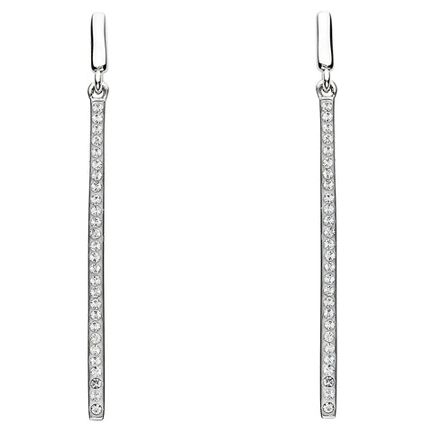 Signature 925 Collecton Silver Long Drop Earrings