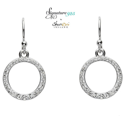 Signature 925 Collecton Silver Circle Earrings