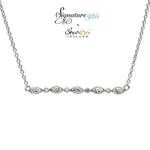 Signature 925 Collection Marquise And Round Pendant Necklace